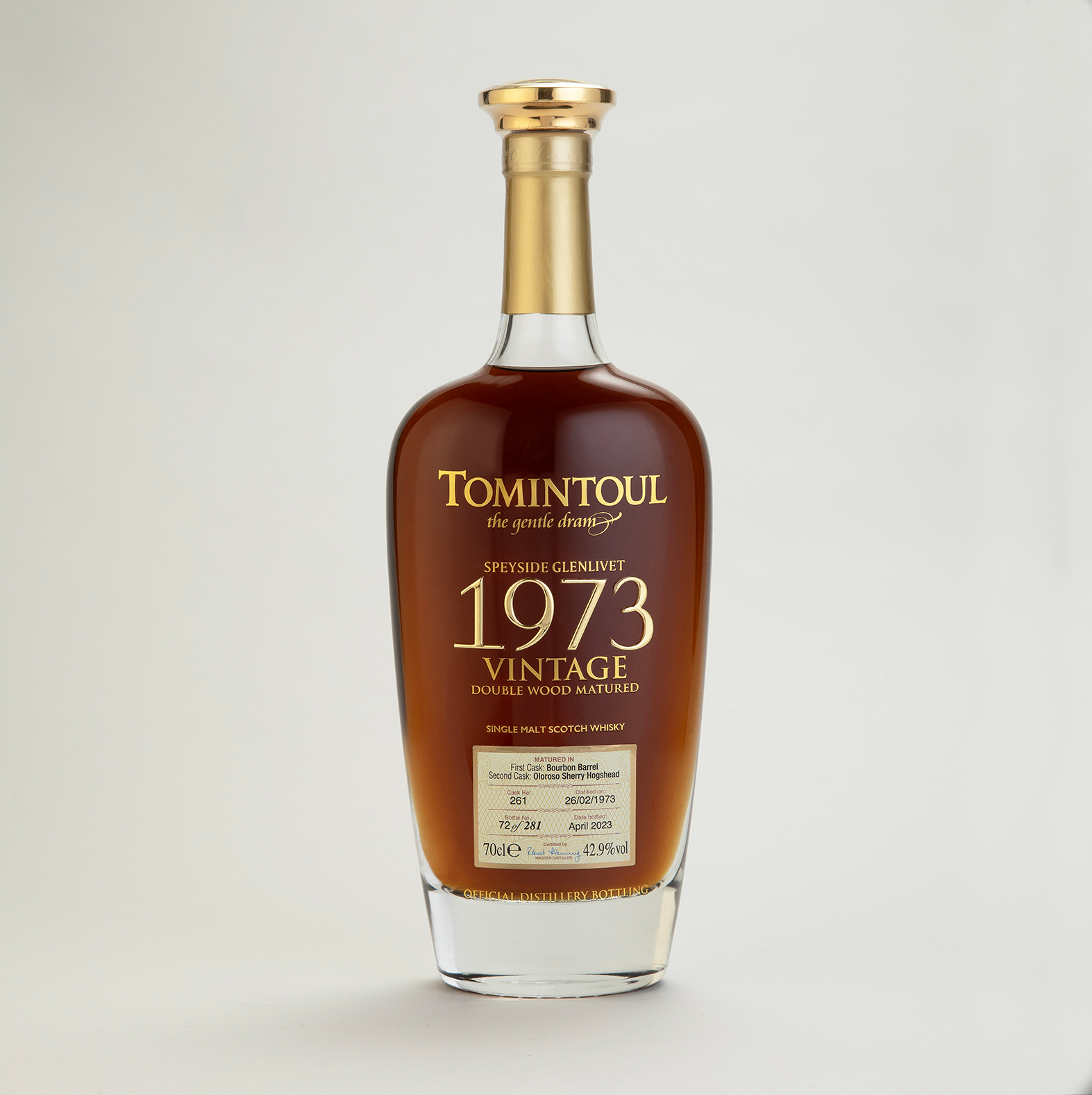 Tomintoul Single Malt Scotch Whisky has announced the limited release of a rare 50-year-old single cask, double wood matured Vintage expression